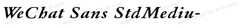 WeChat Sans StdMediu字体转换